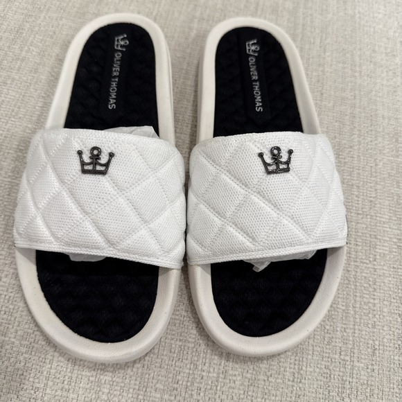 Oliver Thomas Wingwoman Comfort Recovery Slide White Size 8 NWT - Picture 5 of 16